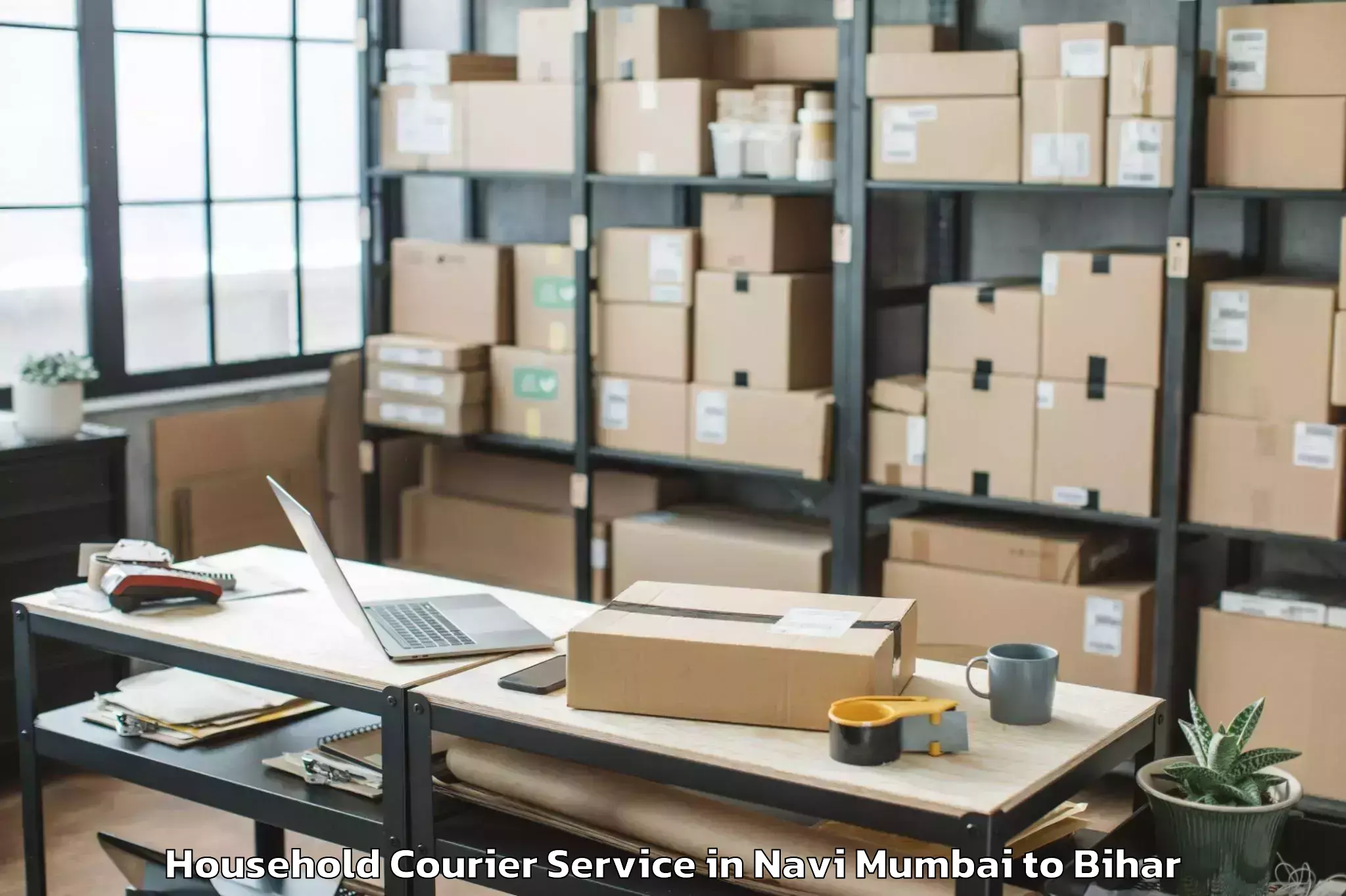 Easy Navi Mumbai to Khagaria Household Courier Booking